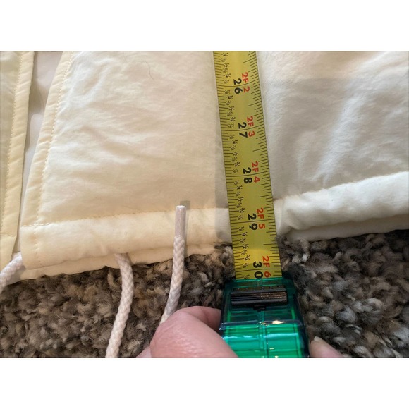 Flight Club Jacket Cream Red Foldaway Hood Spell Out On Sleeves Size Mens S EUC - Picture 10 of 12